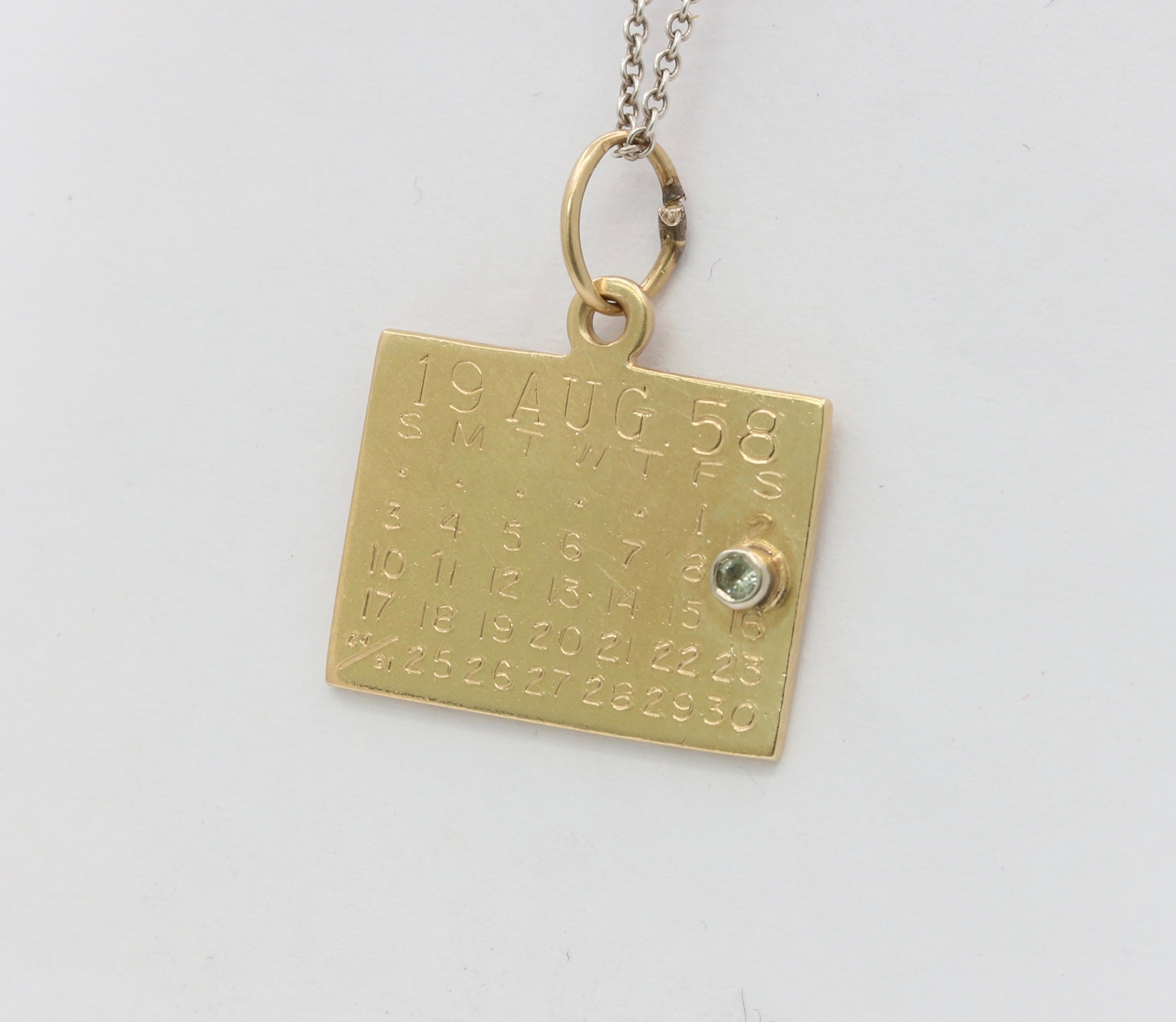 AOL Special - Birth Day Gifts - Birthday Calendar Necklace 18ct Gold Plated